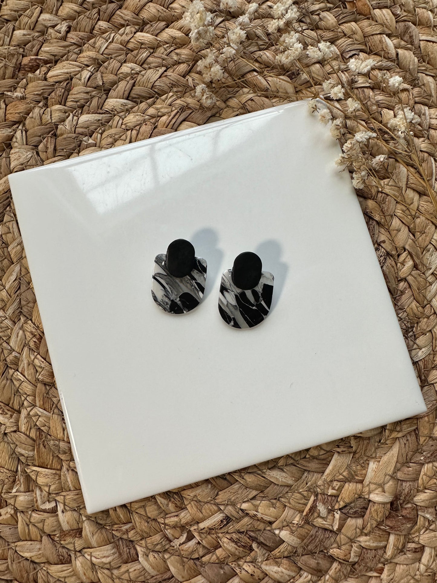 Black & White Layered Studs