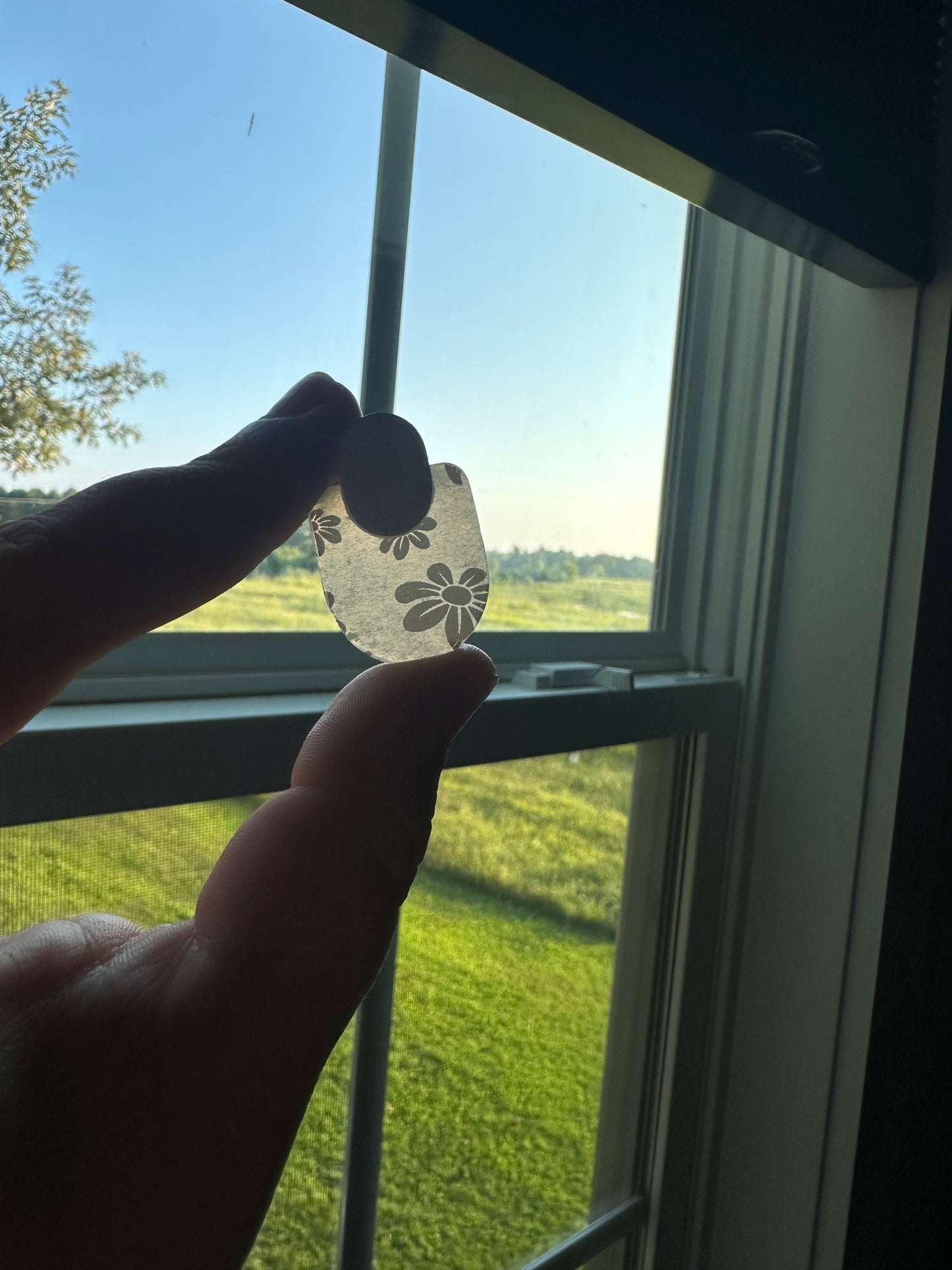 Translucent White Daisy Layered Studs